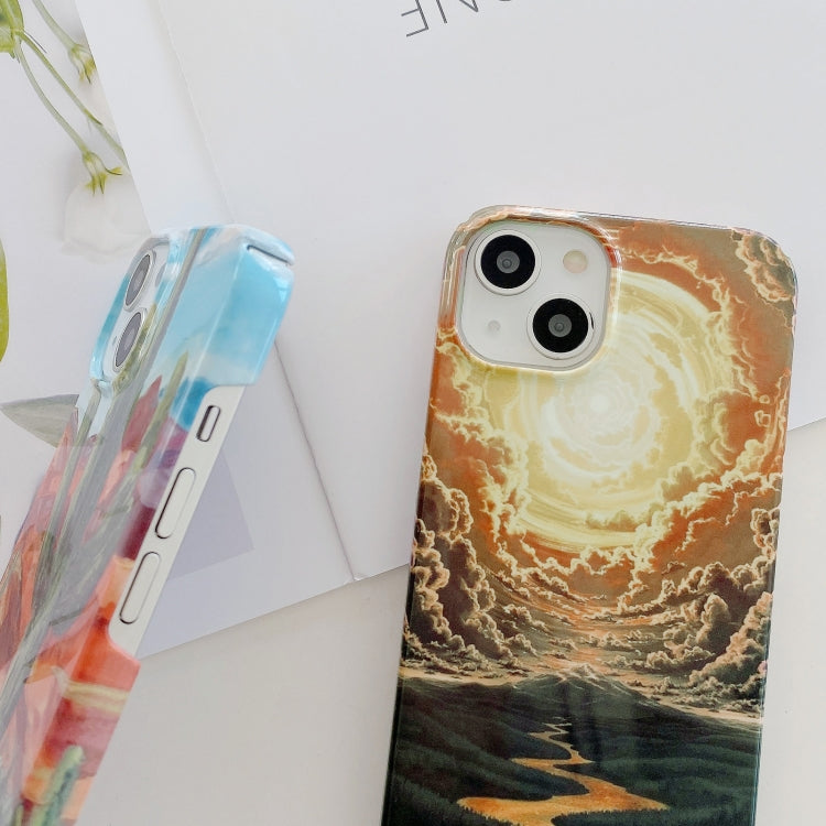 For iPhone 12 Varnishing Water Stick PC Phone Case(Watercolor) Eurekaonline
