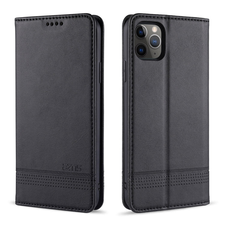 For iPhone 12 mini AZNS Magnetic Calf Texture Horizontal Flip Leather Case with Card Slots & Holder & Wallet(Black) Eurekaonline