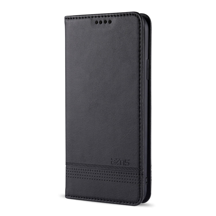 For iPhone 12 mini AZNS Magnetic Calf Texture Horizontal Flip Leather Case with Card Slots & Holder & Wallet(Black) Eurekaonline