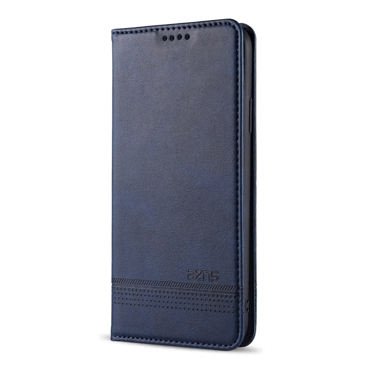 For iPhone 12 mini AZNS Magnetic Calf Texture Horizontal Flip Leather Case with Card Slots & Holder & Wallet(Dark Blue) Eurekaonline