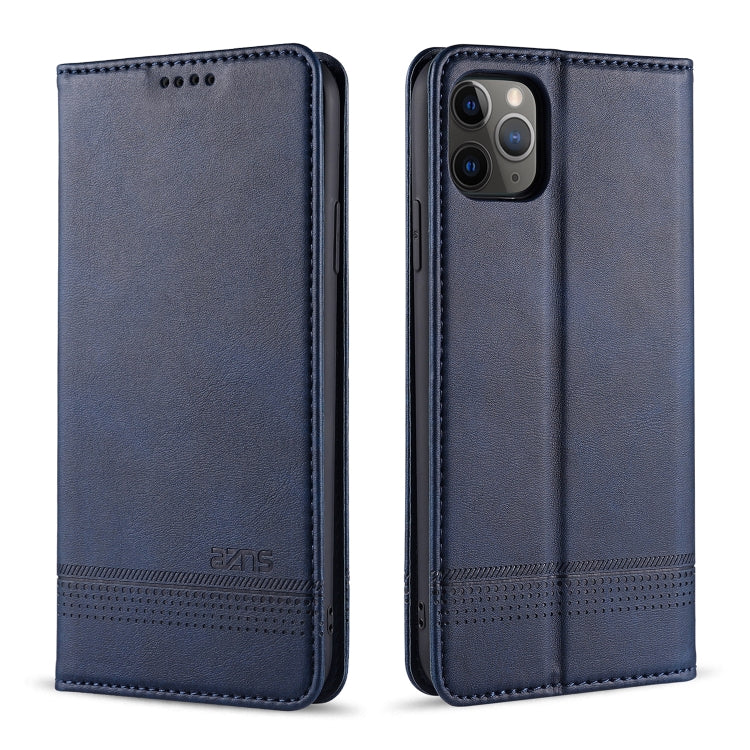 For iPhone 12 mini AZNS Magnetic Calf Texture Horizontal Flip Leather Case with Card Slots & Holder & Wallet(Dark Blue) Eurekaonline