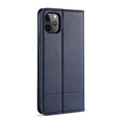 For iPhone 12 mini AZNS Magnetic Calf Texture Horizontal Flip Leather Case with Card Slots & Holder & Wallet(Dark Blue) Eurekaonline