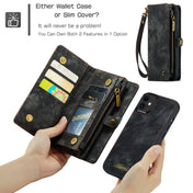 For iPhone 12 mini CaseMe-008 Detachable Multifunctional Wallet Leather Phone Case (Black) Eurekaonline