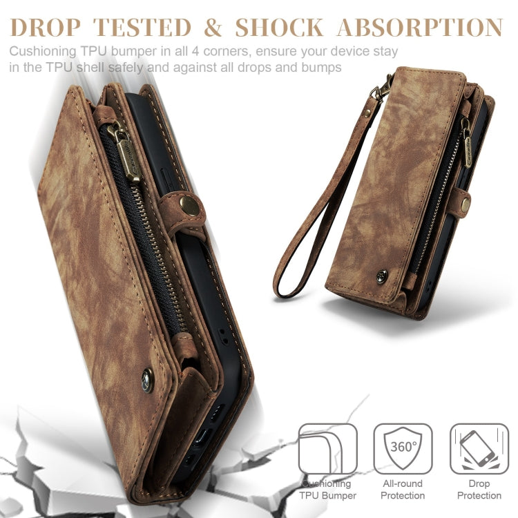 For iPhone 12 mini CaseMe-008 Detachable Multifunctional Wallet Leather Phone Case (Brown) Eurekaonline