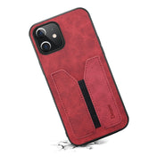 For iPhone 12 mini Denior Elastic Card Slot PU + TPU Phone Case (Red) Eurekaonline