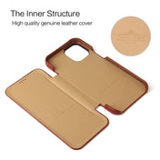 For iPhone 12 mini Fierre Shann Business Magnetic Horizontal Flip Genuine Leather Case (Brown) Eurekaonline