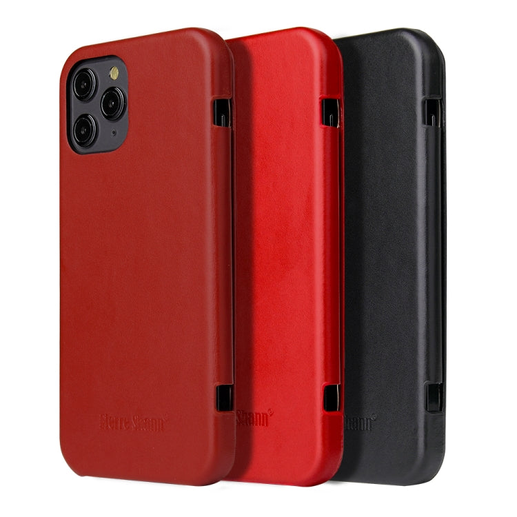 For iPhone 12 mini Fierre Shann Business Magnetic Horizontal Flip Genuine Leather Case (Red) Eurekaonline