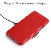 For iPhone 12 mini Fierre Shann Business Magnetic Horizontal Flip Genuine Leather Case (Red) Eurekaonline