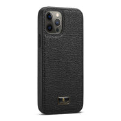 For iPhone 12 mini Fierre Shann Leather Texture Phone Back Cover Case (Lychee Black) Eurekaonline