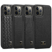 For iPhone 12 mini Fierre Shann Leather Texture Phone Back Cover Case (Ox Tendon Black) Eurekaonline