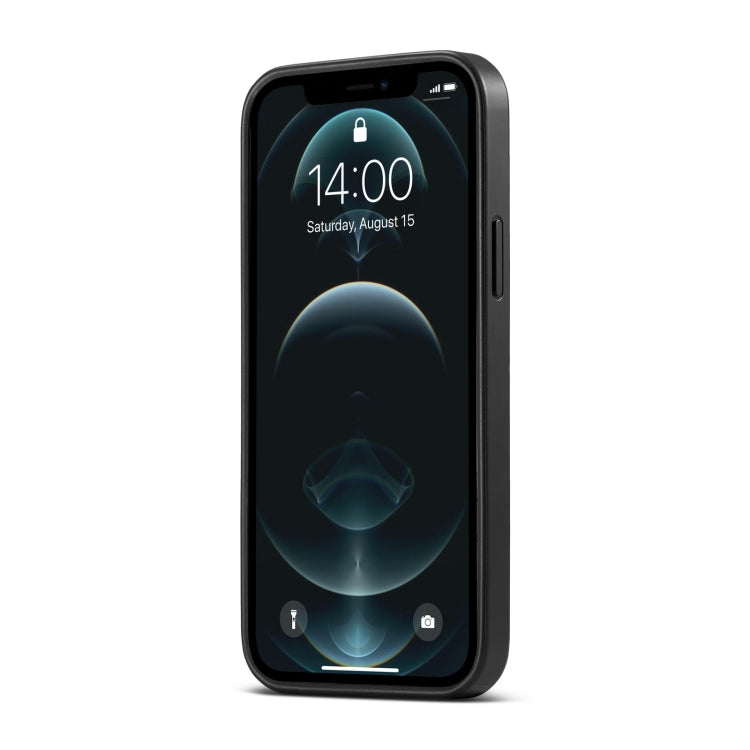 For iPhone 12 mini Fierre Shann Leather Texture Phone Back Cover Case (Ox Tendon Black) Eurekaonline