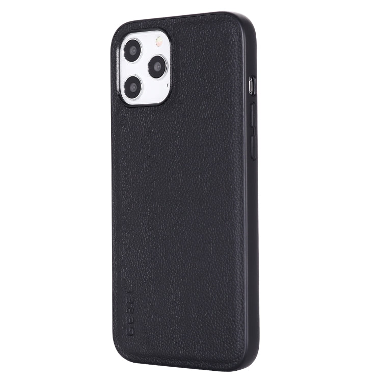 For iPhone 12 mini GEBEI Full-coverage Shockproof Leather Protective Case (Black) Eurekaonline