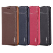 For iPhone 12 mini GEBEI Top-grain Leather Horizontal Flip Protective Case with Holder & Card Slots (Black) Eurekaonline