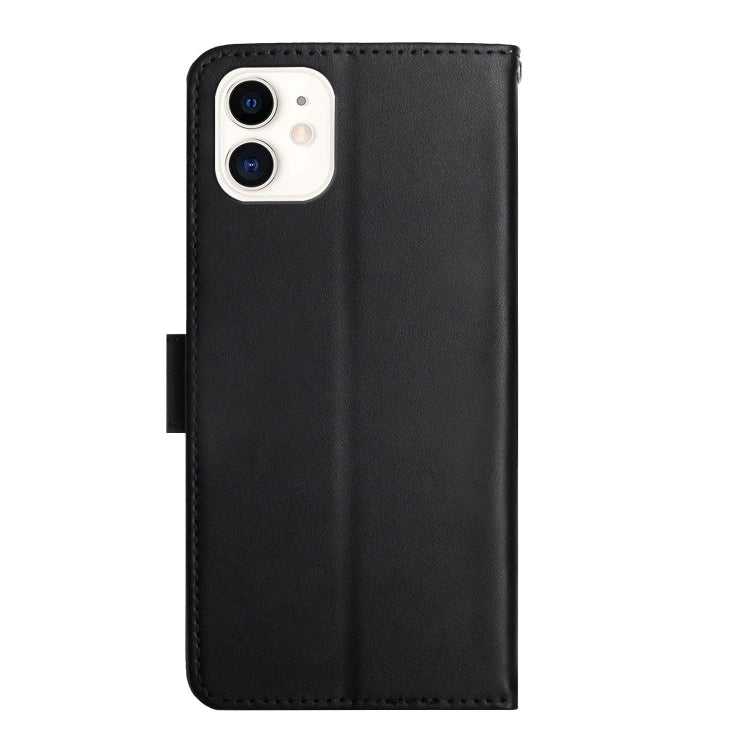 For iPhone 12 mini Genuine Leather Fingerprint-proof Horizontal Flip Phone Case (Black) Eurekaonline