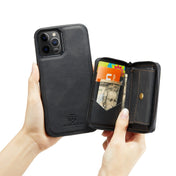 For iPhone 12 mini JEEHOOD Magnetic Zipper Horizontal Flip Leather Case with Holder & Card Slot & Wallet (Black) Eurekaonline