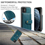 For iPhone 12 mini JEEHOOD RFID Blocking Anti-Theft Wallet Phone Case (Blue) Eurekaonline