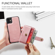 For iPhone 12 mini JEEHOOD RFID Blocking Anti-Theft Wallet Phone Case (Pink) Eurekaonline