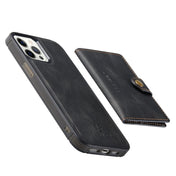 For iPhone 12 mini JEEHOOD Retro Magnetic Detachable Protective Case with Wallet & Card Slot & Holder (Black) Eurekaonline