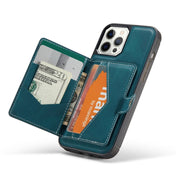 For iPhone 12 mini JEEHOOD Retro Magnetic Detachable Protective Case with Wallet & Card Slot & Holder (Blue) Eurekaonline