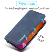 For iPhone 12 mini LC.IMEEKE Hon Ancient Series Horizontal Flip Leather Case with Holder & Card Slot(Blue) Eurekaonline