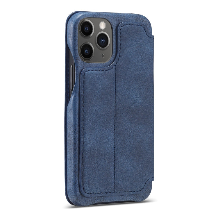 For iPhone 12 mini LC.IMEEKE Hon Ancient Series Horizontal Flip Leather Case with Holder & Card Slot(Blue) Eurekaonline