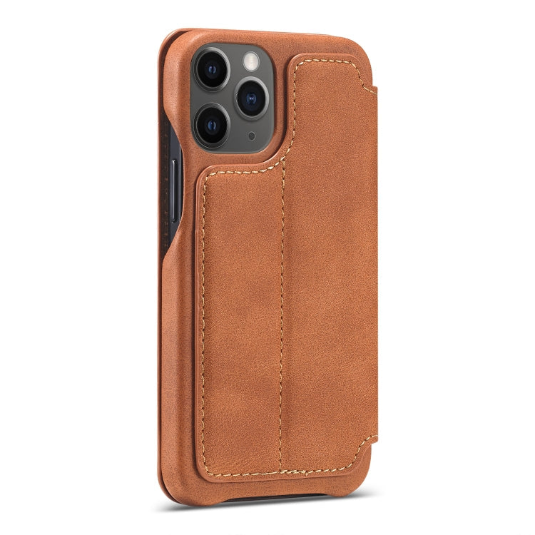 For iPhone 12 mini LC.IMEEKE Hon Ancient Series Horizontal Flip Leather Case with Holder & Card Slot(Brown) Eurekaonline