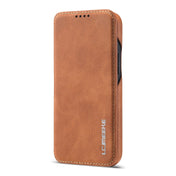 For iPhone 12 mini LC.IMEEKE Hon Ancient Series Horizontal Flip Leather Case with Holder & Card Slot(Brown) Eurekaonline