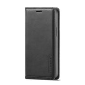 For iPhone 12 mini LC.IMEEKE LC-001 Series PU + TPU Color Matching Frosted Horizontal Flip Leather Case with Holder & Card Slot(Black) Eurekaonline