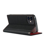 For iPhone 12 mini Litchi Genuine Leather Phone Case (Black) Eurekaonline