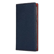 For iPhone 12 mini Litchi Genuine Leather Phone Case (Dark Blue) Eurekaonline