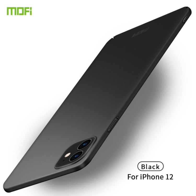 For iPhone 12 mini MOFI Frosted PC Ultra-thin Hard Case(Black) Eurekaonline