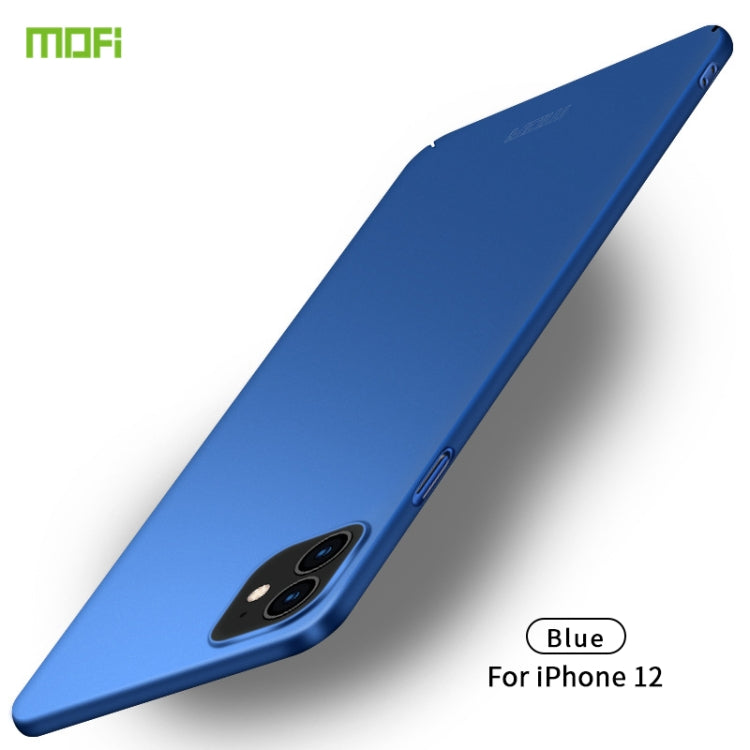 For iPhone 12 mini MOFI Frosted PC Ultra-thin Hard Case(Blue) Eurekaonline