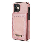 For iPhone 12 mini N.BEKUS Vertical Flip Card Slot RFID Phone Case (Rose Gold) Eurekaonline