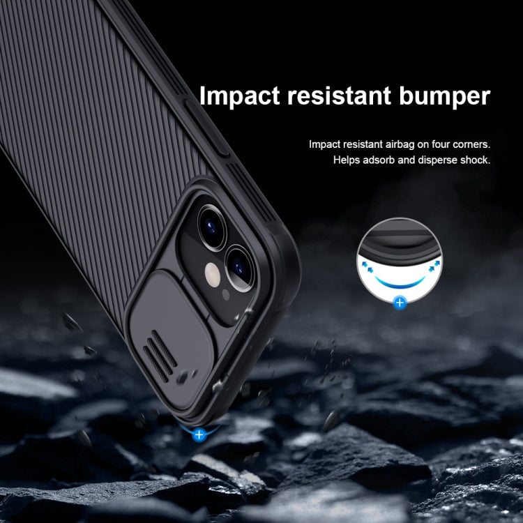 For iPhone 12 mini NILLKIN Black Mirror Pro Series Camshield Full Coverage Dust-proof Scratch Resistant Phone Case(Black) Eurekaonline