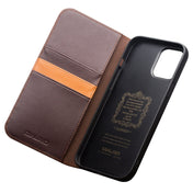 For iPhone 12 mini QIALINO Business Horizontal Flip Leather Case with Holder & Card Slots & Wallet (Brown) Eurekaonline