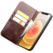 For iPhone 12 mini QIALINO Horizontal Flip Leather Case with Holder & Card Slots & Wallet (Brown) Eurekaonline