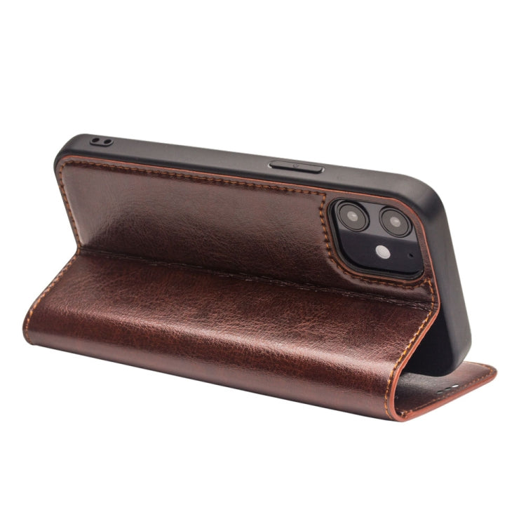 For iPhone 12 mini QIALINO Horizontal Flip Leather Case with Holder & Card Slots & Wallet (Brown) Eurekaonline