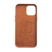 For iPhone 12 mini QIALINO Shockproof Cowhide Leather Protective Case (Brown) Eurekaonline