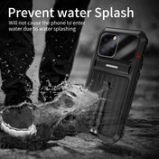 For iPhone 13 Armor Shockproof Splash-proof Dust-proof Phone Case with Holder(Black) Eurekaonline