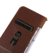 For iPhone 13 KHAZNEH Nappa Top Layer Cowhide Leather Phone Case(Brown) Eurekaonline
