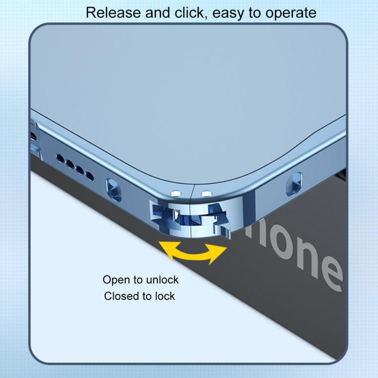 For iPhone 13 Pro Max Metal Frame Frosted PC Shockproof Magsafe Case (Black) Eurekaonline