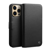For iPhone 13 Pro Max QIALINO Magnetic Buckle Leather Phone Case (Black) Eurekaonline