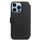 For iPhone 13 Pro Max QIALINO Magnetic Buckle Phone Leather Case with Card Slot (Black) Eurekaonline