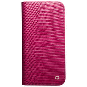 For iPhone 13 Pro Max QIALINO Small Crocodile Texture Horizontal Flip Leather Case with Holder & Card Slots & Wallet (Rose Red) Eurekaonline