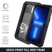 For iPhone 13 Pro Max Shockproof Waterproof Dustproof Metal + Silicone Phone Case with Screen Protector (Black) Eurekaonline