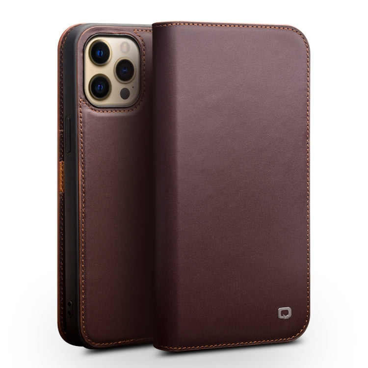 For iPhone 13 Pro QIALINO Business Horizontal Flip Leather Case with Holder & Card Slots & Wallet (Brown) Eurekaonline