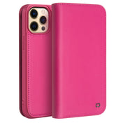 For iPhone 13 Pro QIALINO Business Horizontal Flip Leather Case with Holder & Card Slots & Wallet  (Rose Red) Eurekaonline