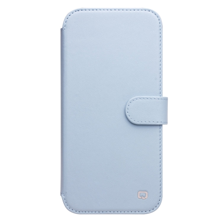 For iPhone 13 Pro QIALINO Magnetic Buckle Phone Leather Case with Card Slot (Sierra Blue) Eurekaonline