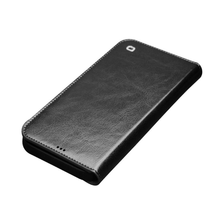 For iPhone 13 QIALINO Horizontal Flip Leather Case with Holder & Card Slots & Wallet(Black) Eurekaonline