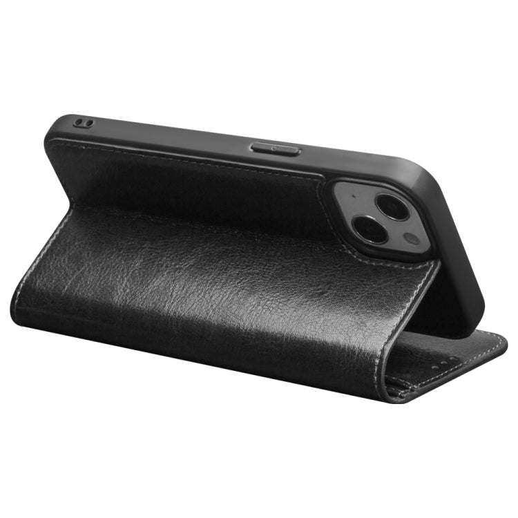 For iPhone 13 QIALINO Horizontal Flip Leather Case with Holder & Card Slots & Wallet(Black) Eurekaonline